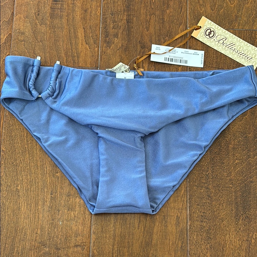 NWT Bellissima Blue Bikini Bottom with U ring